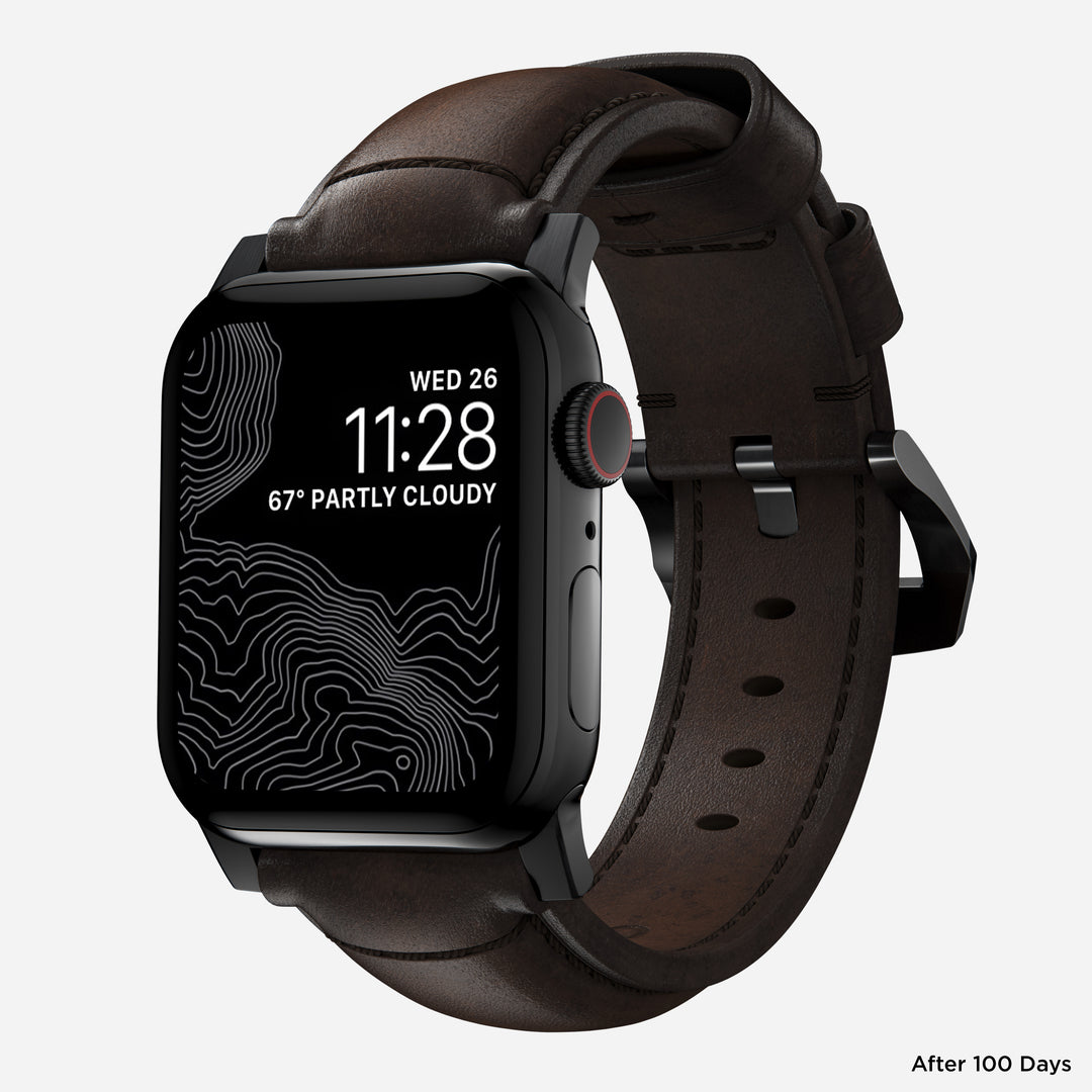 Traditional Band - 46mm/49mm | Black Hardware | Rustic Brown | Horween - Image 2
