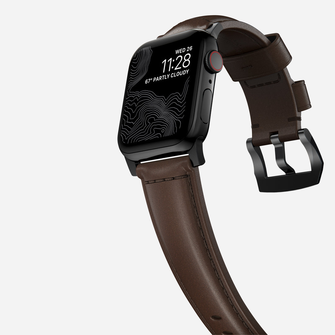 Traditional Band - 46mm/49mm | Black Hardware | Rustic Brown | Horween - Image 9