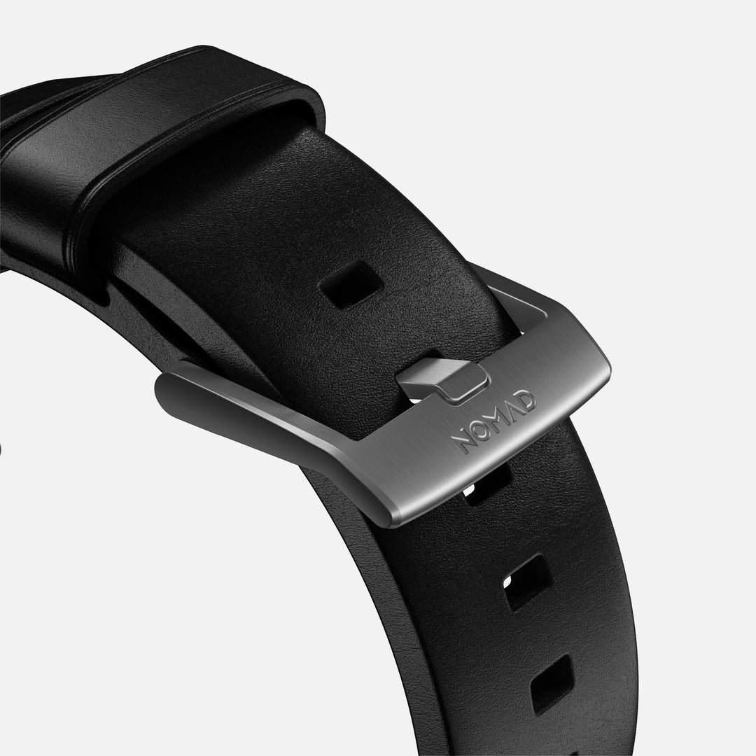 Modern Band - 46mm/49mm Apple Watch - Silver Hardware | Black Horween Leather - Image 7