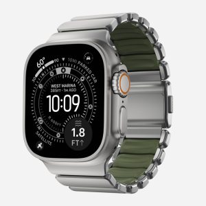 Stratos Band - 49mm | Natural Titanium | Forest FKM