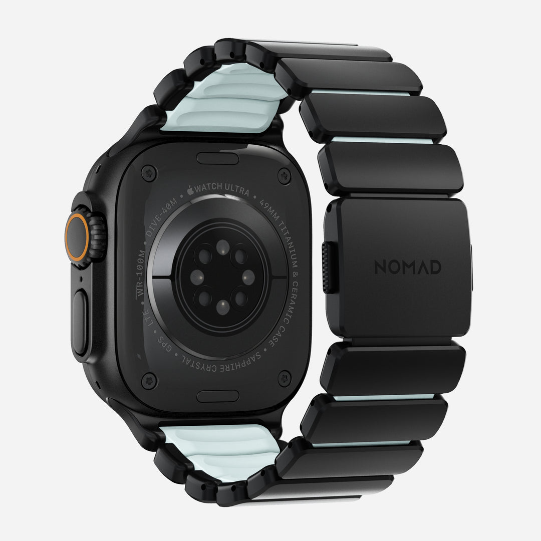 Stratos Band - 49mm | Black Titanium | Icy Blue Glow FKM - Image 7