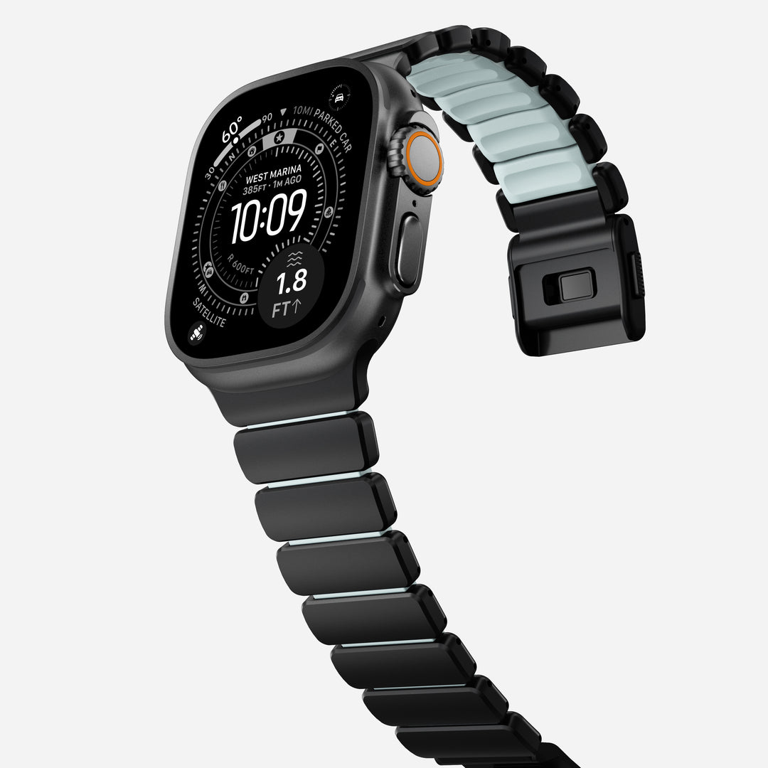 Stratos Band - 49mm | Black Titanium | Icy Blue Glow FKM - Image 12
