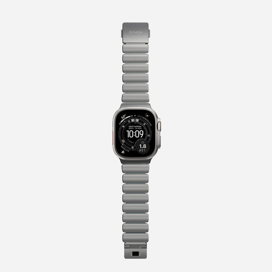 Stratos Band - 49mm | Natural Titanium | Icy Blue Glow FKM - Image 13