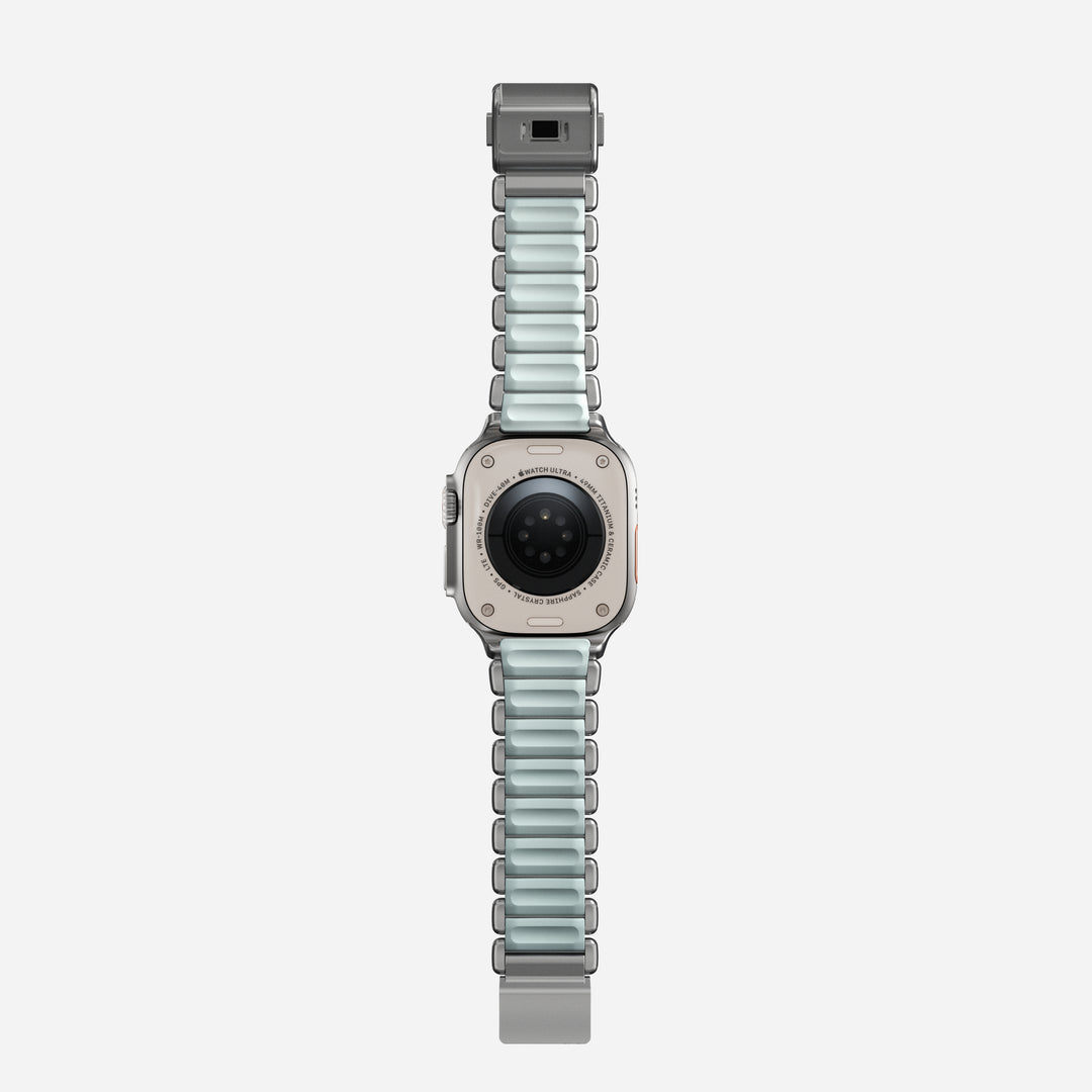 Stratos Band - 49mm | Natural Titanium | Icy Blue Glow FKM - Image 14