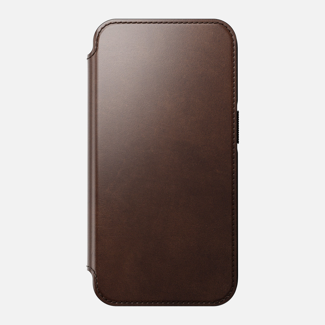 Modern Leather Folio - iPhone 14 Pro | Rustic Brown | Genuine Horween® Leather - Image 5