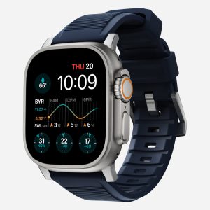 Rugged Band - 46mm/49mm | Atlantic Blue | Silver Hardware NOMAD®