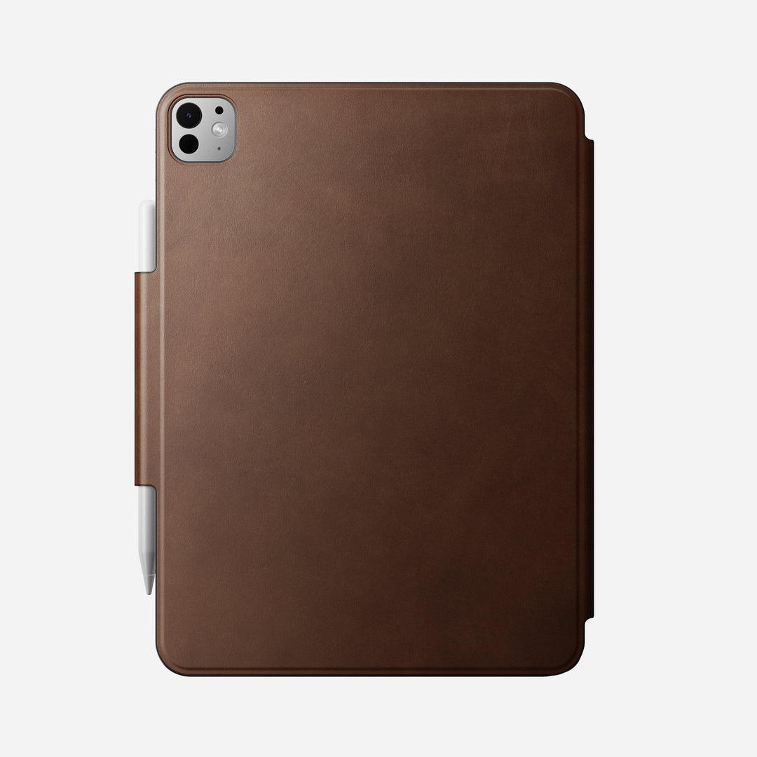 Leather Folio gives your iPad Pro 11" (M4) a sophisticated look while maintaining its slim profile. It effortlessly folds into multiple kickstand positions, enhancing activities like viewing, reading, FaceTiming, and more. Plus, a magnetic flap gives you the flexibility of using your Folio with or without your Apple Pencil. - Image 3