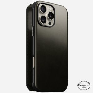Modern Leather Folio - iPhone 16 Pro Max | Green Chrome | Horween