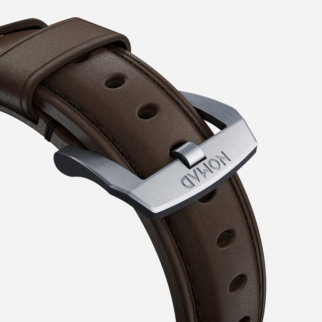 Traditional Band - 46mm/49mm | Silver Hardware | Rustic Brown | Horween - Image 8