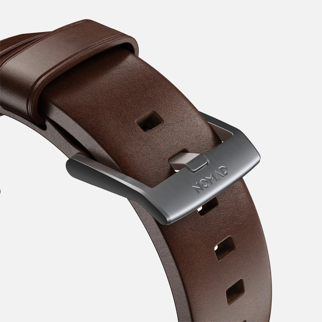 Modern Band - 46mm/49mm Apple Watch - Silver Hardware | Rustic Brown | Horween® - Image 7
