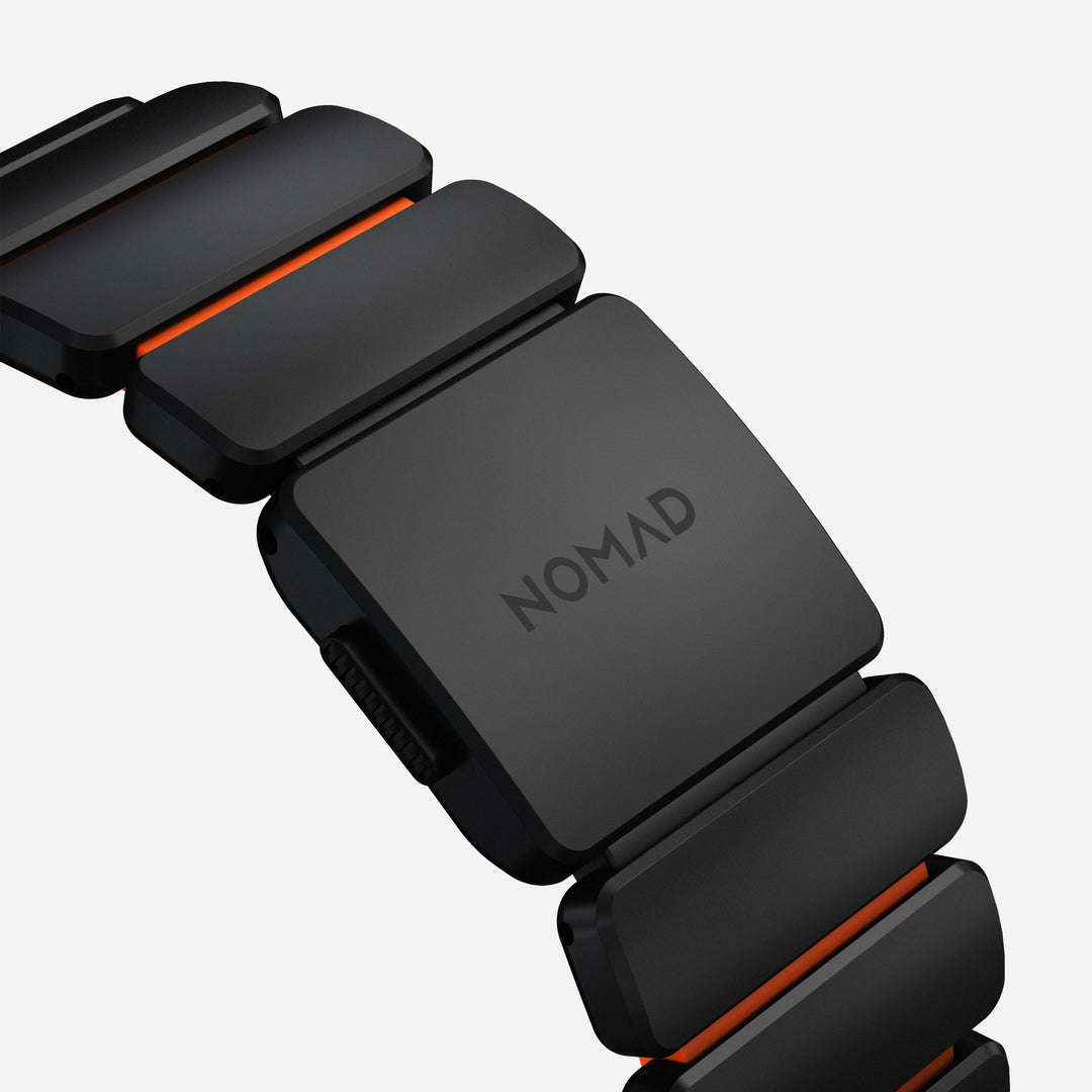 Stratos Band - 49mm | Black Titanium | Ultra Orange FKM - Image 8