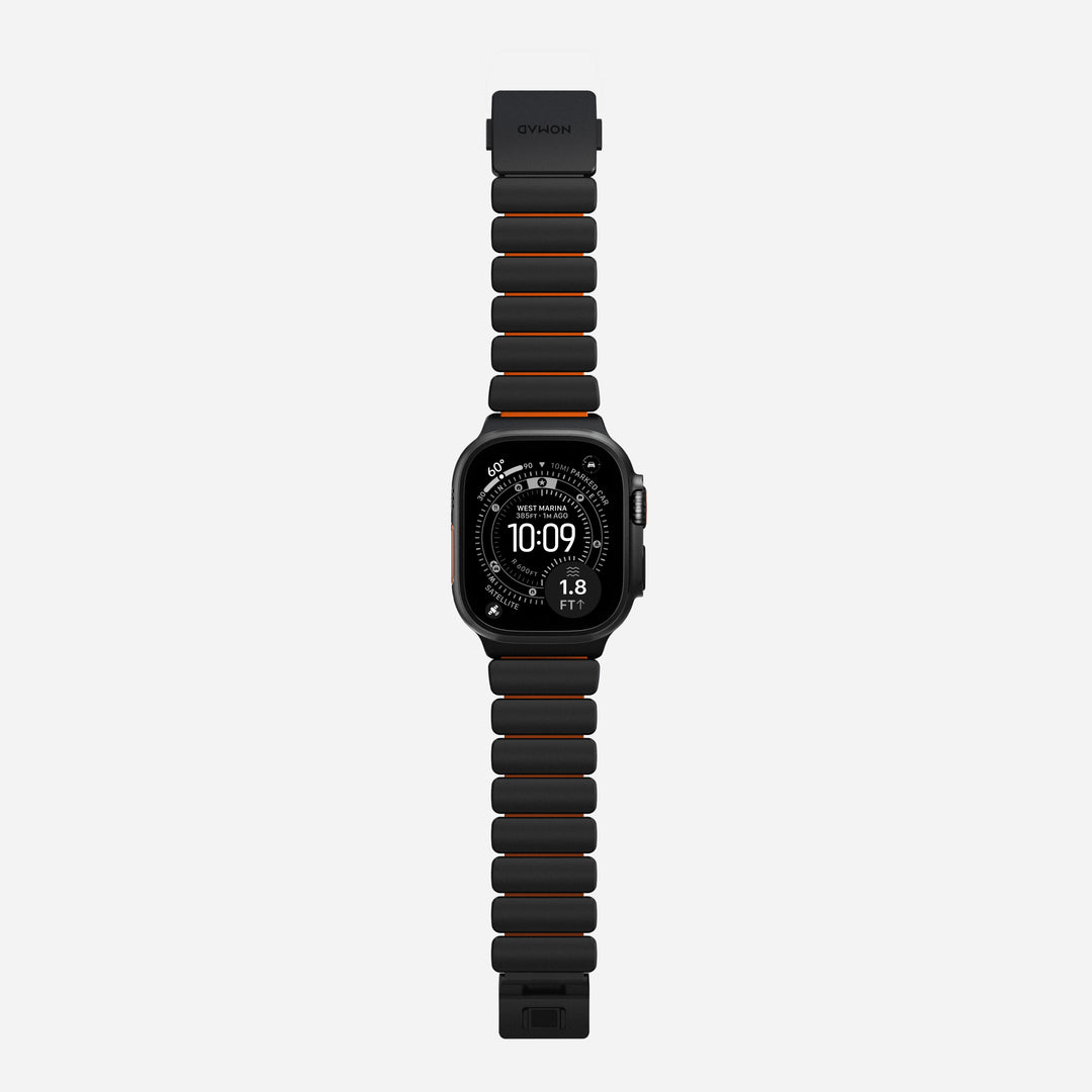 Stratos Band - 49mm | Black Titanium | Ultra Orange FKM - Image 10