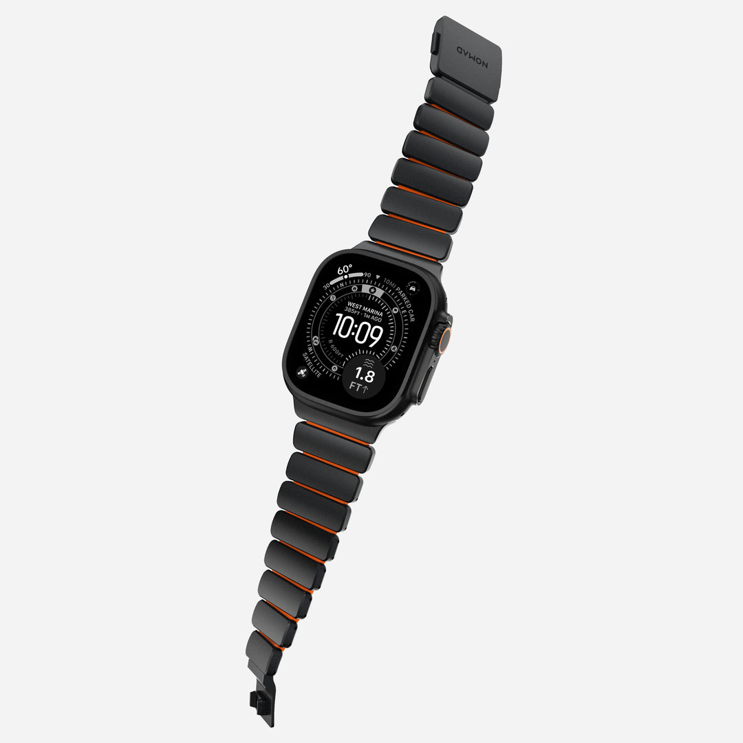 Stratos Band - 49mm | Black Titanium | Ultra Orange FKM - Image 2