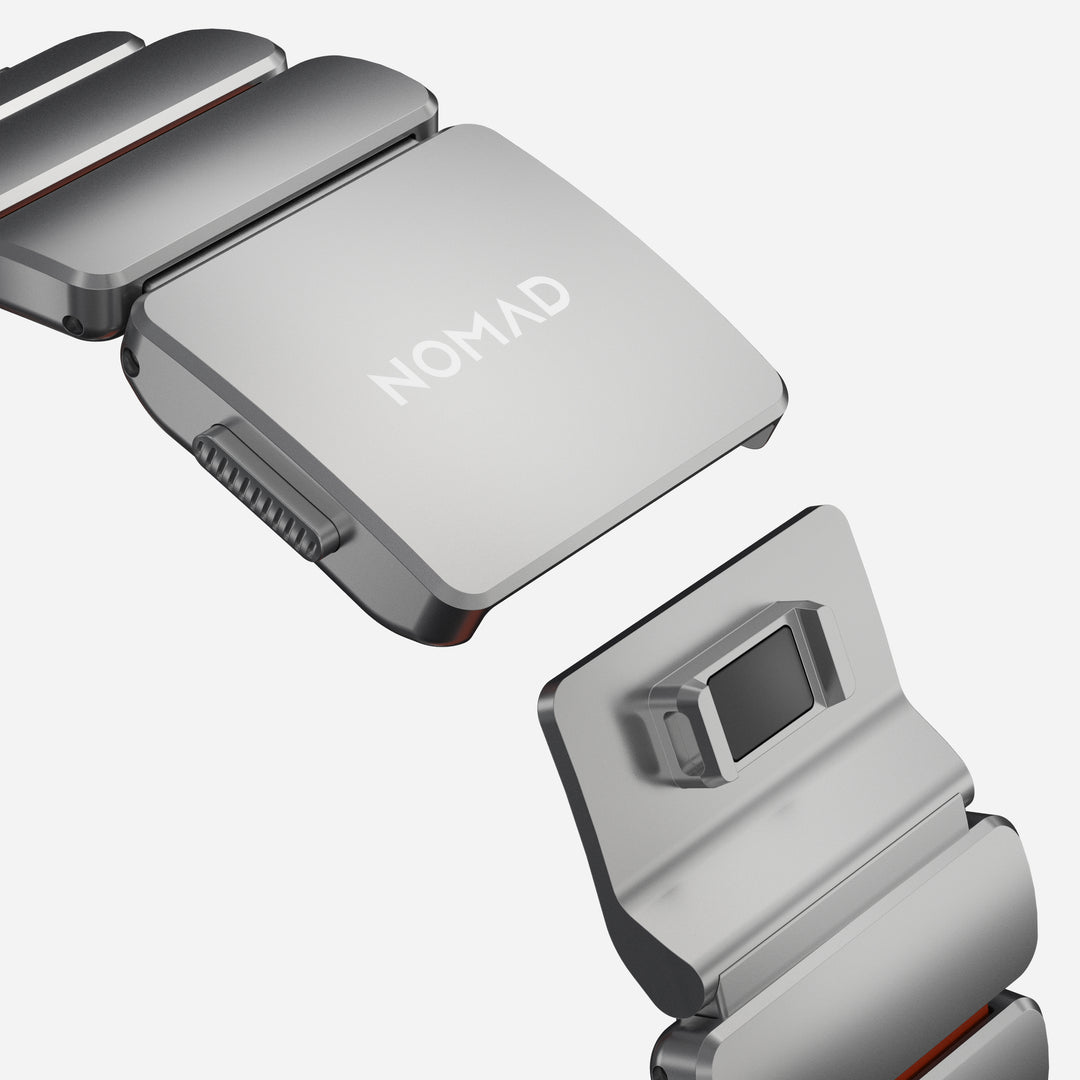 Stratos Band - 49mm | Natural Titanium | Ultra Orange FKM - Image 6