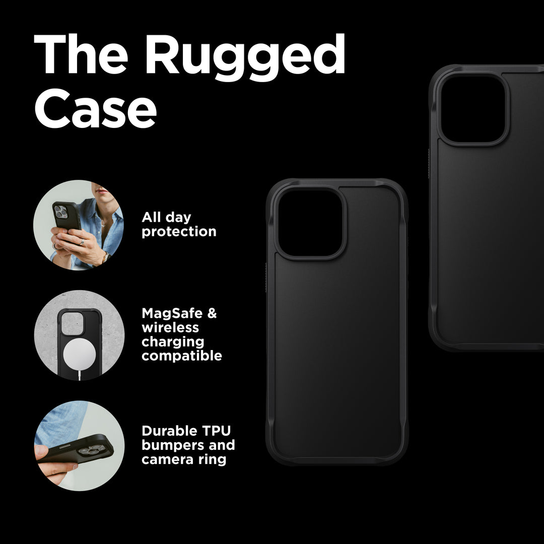 Rugged Case for iPhone 15 Pro - Stylish Black Protection with Durability NOMAD® - Image 3