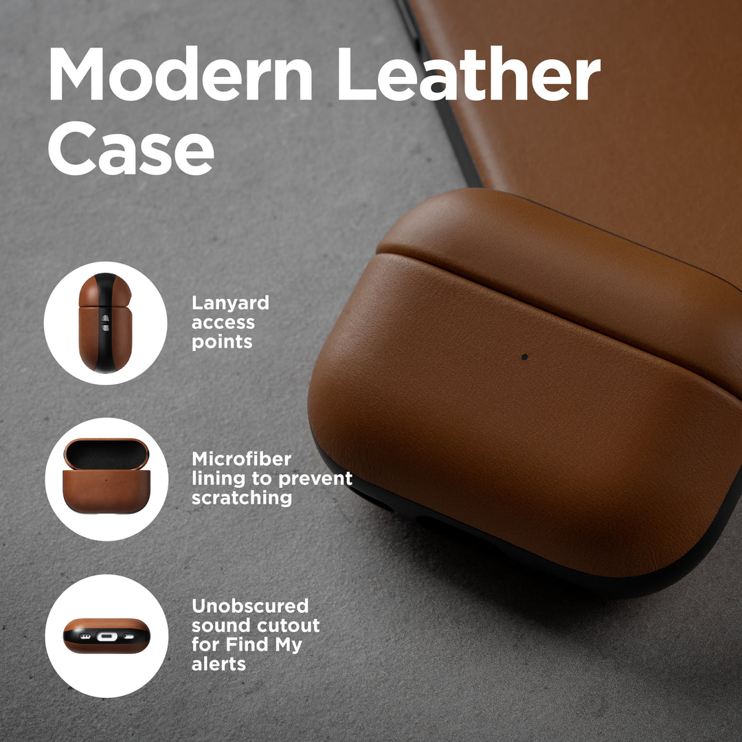 Modern Leather Case - AirPods Pro (2nd Gen) | English Tan - Image 3