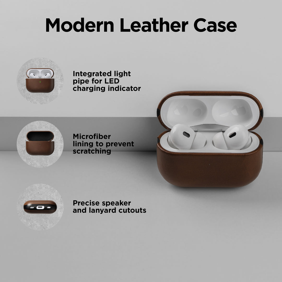 Modern Leather Case - AirPods Pro (2nd Gen) | Rustic Brown - Image 3