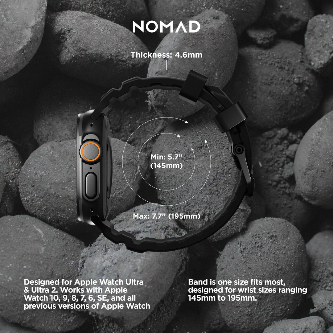 Rocky Point Band - 46mm/49mm | Carbon Black | Black Hardware - Image 4