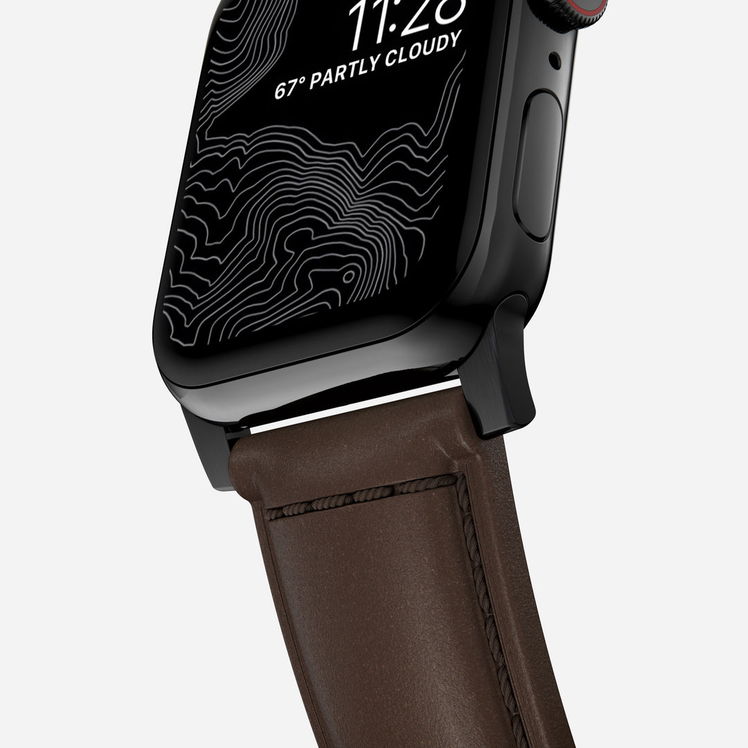 Traditional Band - 46mm/49mm | Black Hardware | Rustic Brown | Horween - Image 6